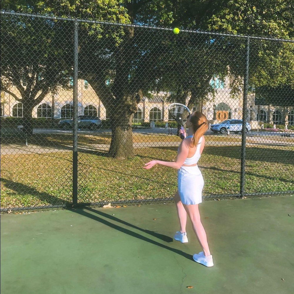 Outdoor Voice Exercise Dress - Silver/Blue